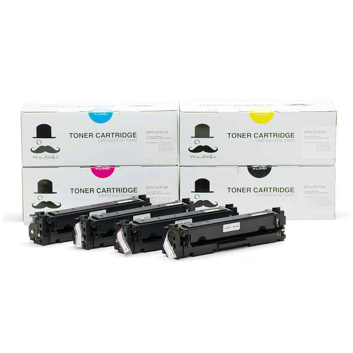 Compatible HP 410A Toner Cartridge Combo BK/C/M/Y - Moustache®