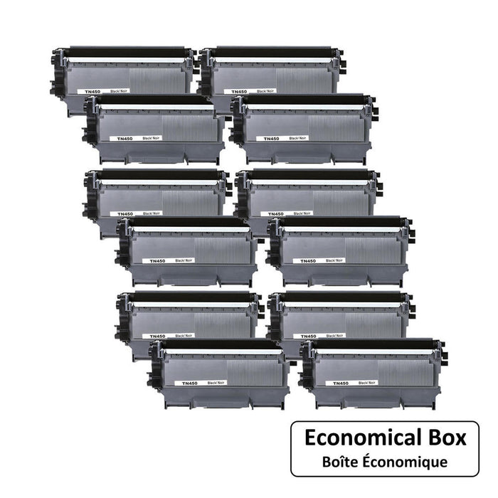 Brother TN-450 Compatible Black Toner Cartridge - Economical Box - 12/Pack
