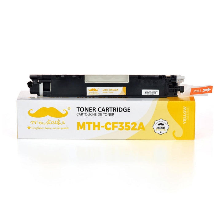 Compatible HP 130A CF352A Yellow Toner Cartridge - Moustache® - 1/Pack