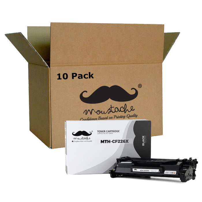 Compatible HP 26X CF226X Black Toner Cartridge High Yield - Moustache® - 10/Pack