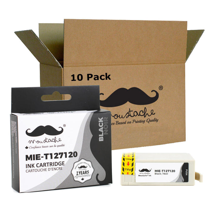Epson 127 T127120 Compatible Black Ink Cartridge Extra High Yield - Moustache® - 10/Pack