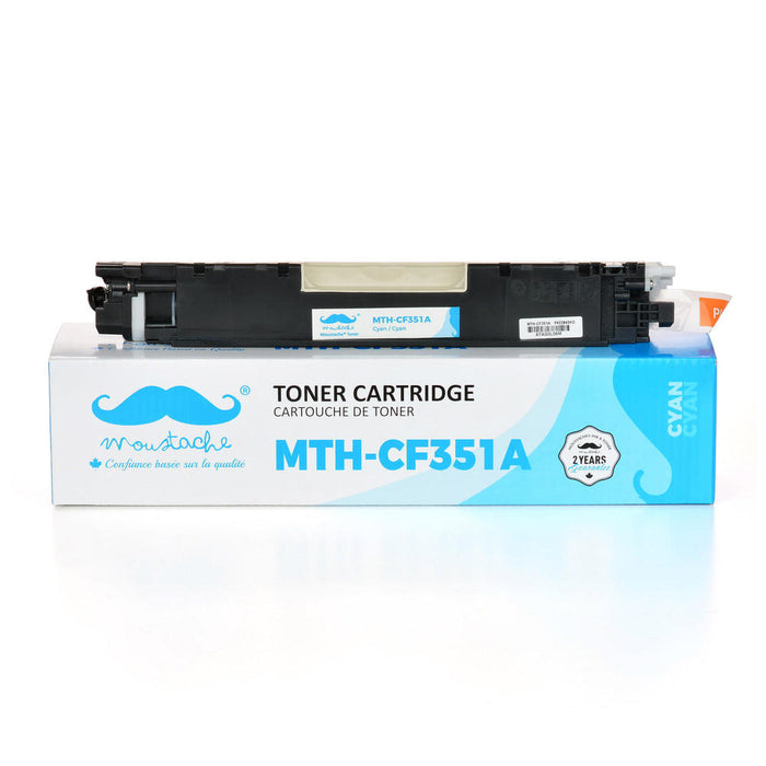 Compatible HP 130A CF351A Cyan Toner Cartridge - Moustache® - 1/Pack