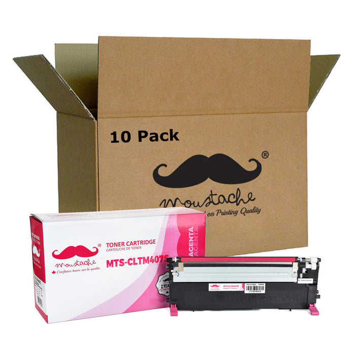 Samsung CLT-M407S Compatible Magenta Toner Cartridge - Moustache® - 10/Pack