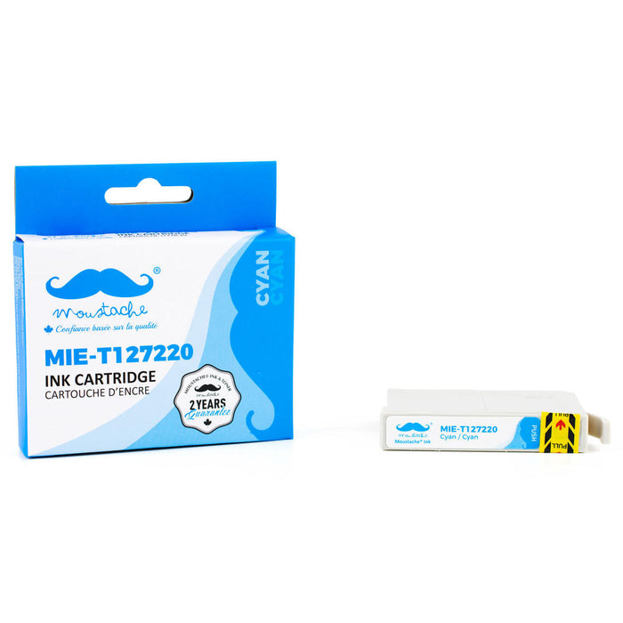 Epson 127 T127220 Compatible Cyan Ink Cartridge Extra High Yield - Moustache® - 1/Pack