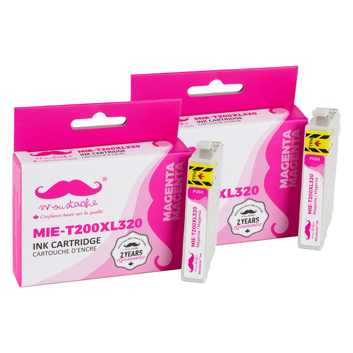Epson 200 T200XL320 Compatible Magenta Ink Cartridge High Yield - Moustache® - 2/Pack