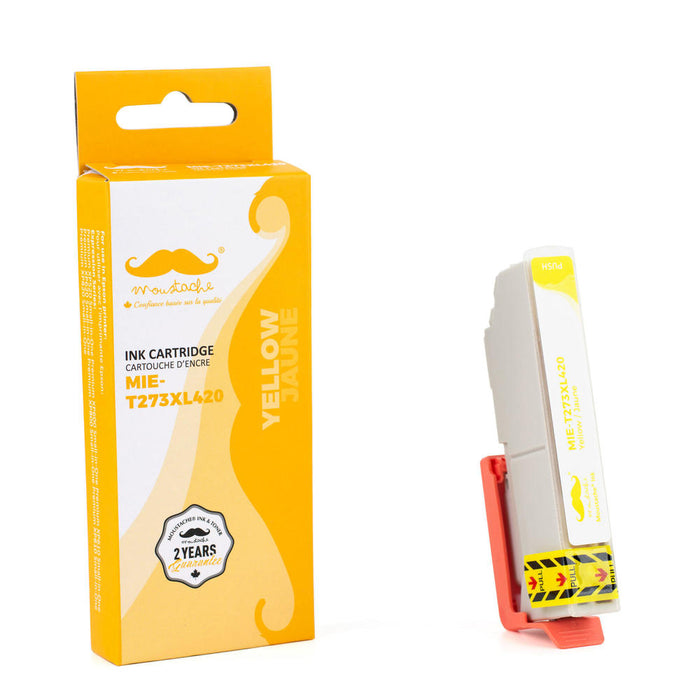 Epson 273 T273XL420 Compatible Yellow Ink Cartridge High Yield - Moustache® - 1/Pack