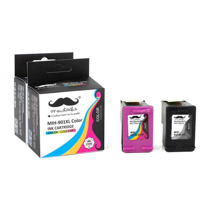 Remanufactured HP 901XL Ink Cartridge Combo - Moustache®