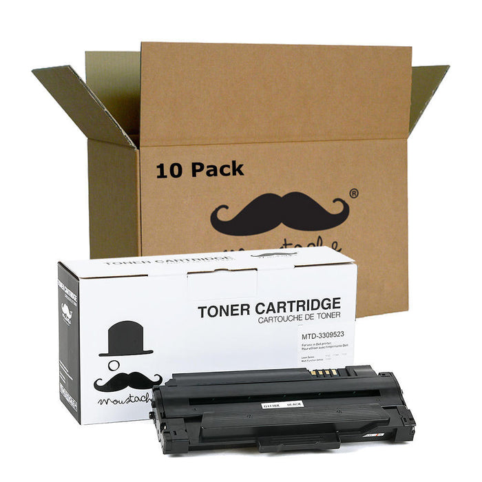 Dell 330-9523 2MMJP 7H53W Compatible Black Toner Cartridge High Yield - Moustache® - 10/Pack