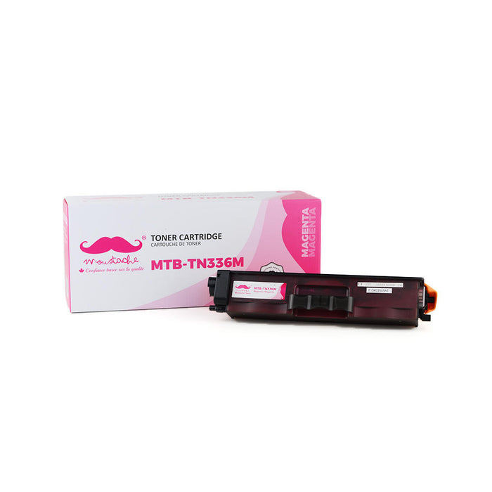 Brother TN336M Compatible Magenta Toner Cartridge High Yield - Moustache® - 1/Pack