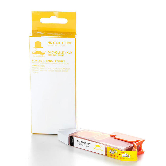 Canon CLI-271XLY Compatible Yellow Ink Cartridge High Yield (0339C001) - Moustache®