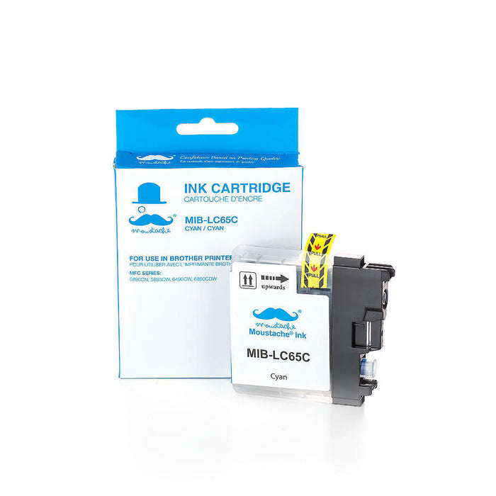 Brother LC65C Compatible Cyan Ink Cartridge High Yield - Moustache®