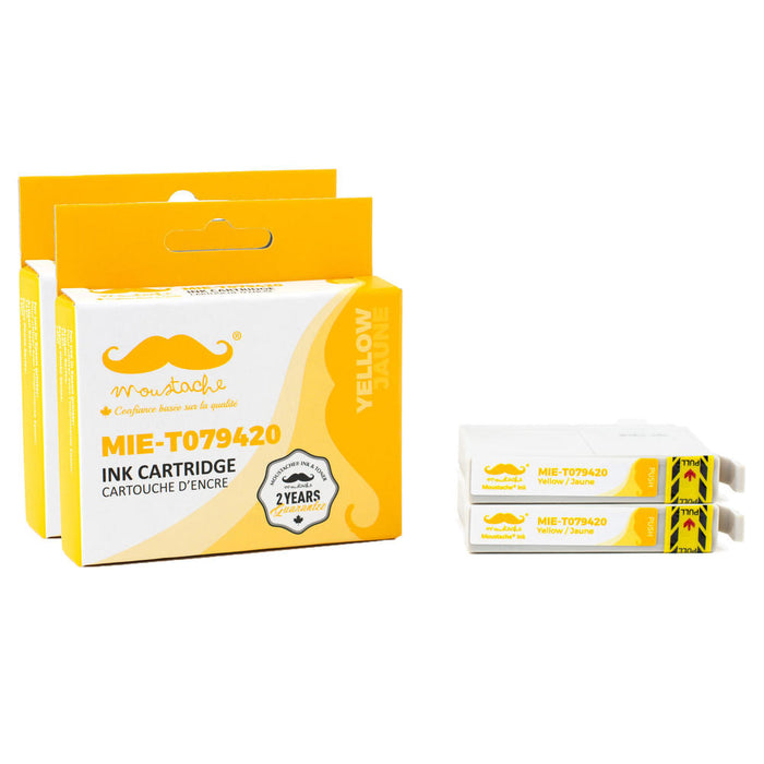 Epson 79 T079420 Compatible Yellow Ink Cartridge High Yield - Moustache® - 2/Pack