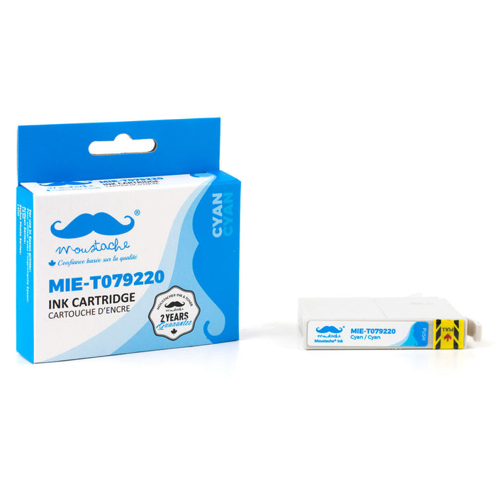 Epson 79 T079220 Compatible Cyan Ink Cartridge High Yield - Moustache® - 1/Pack