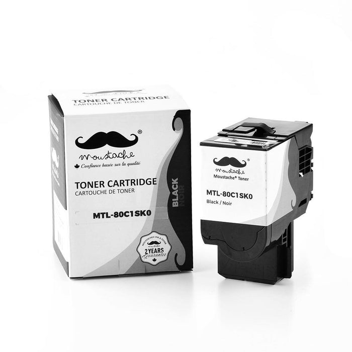 Lexmark 80C1SK0 Compatible Black Toner Cartridge - Moustache®