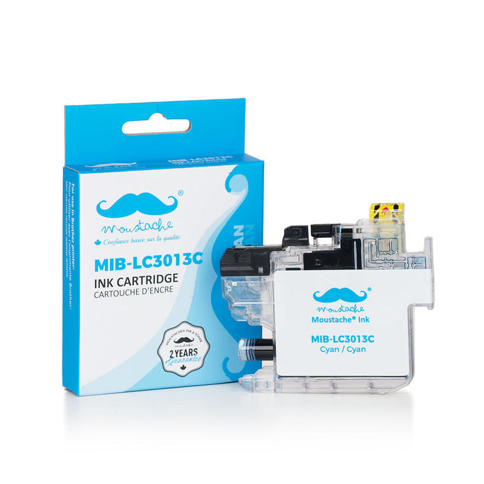 Brother LC3013C Compatible Cyan Ink Cartridge High Yield - Moustache®