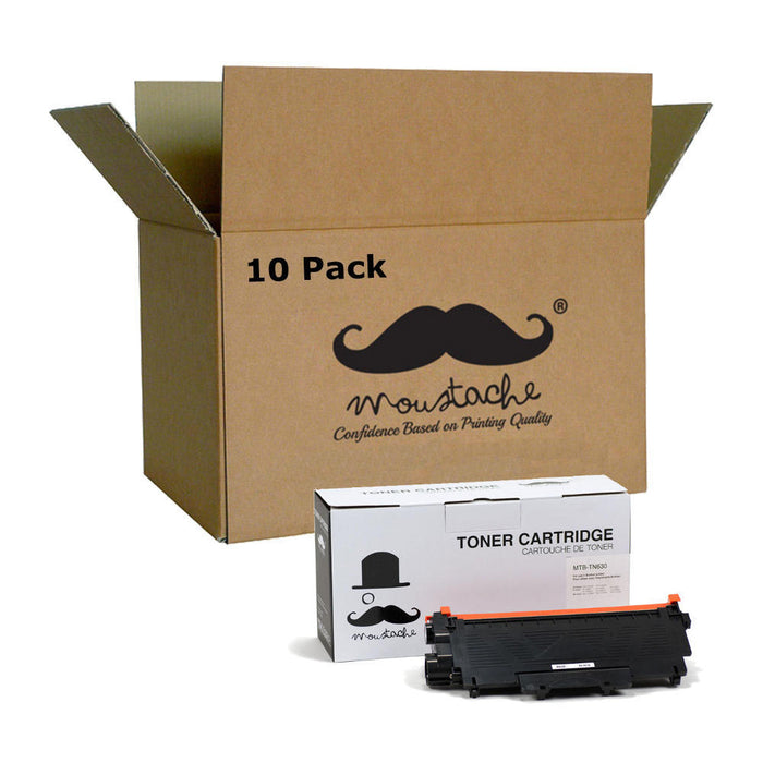 Brother TN-630 Compatible Black Toner Cartridge - Moustache® - 10/Pack