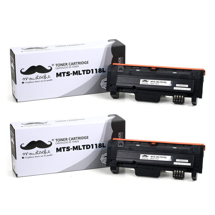 Samsung MLT-D118L Compatible Black Toner Cartridge High Yield - Moustache® - 2/Pack