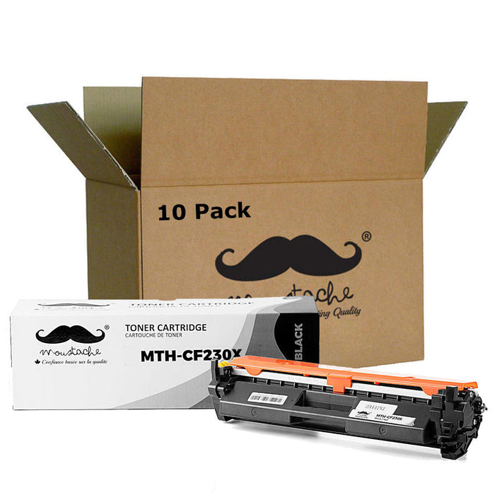 Compatible HP 30X CF230X Black Toner Cartridge High Yield With Chip - Moustache® - 10/Pack