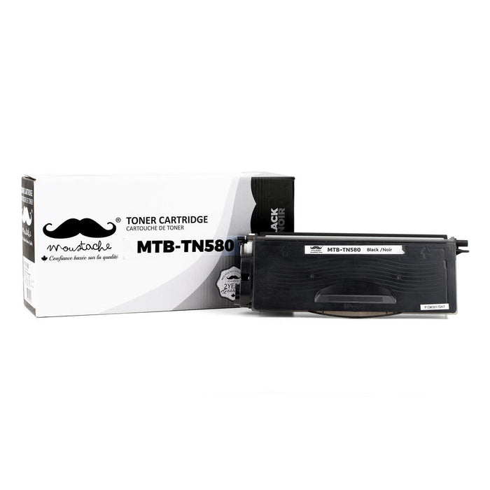Brother TN580 Compatible Black Toner Cartridge High Yield - Moustache® - 1/Pack