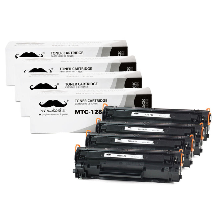 Canon 128 3500B001AA Compatible Black Toner Cartridge - Moustache® - 4/Pack