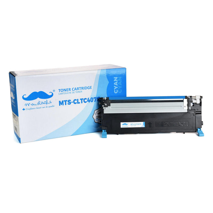 Samsung CLT-C407S Compatible Cyan Toner Cartridge - Moustache® - 1/Pack