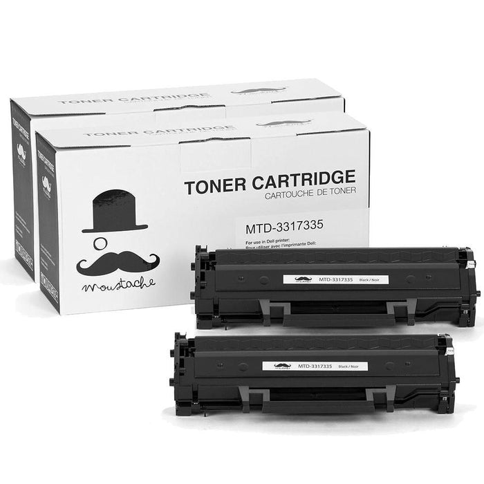 Dell 331-7335 HF442 Compatible Black Toner Cartridge for Dell B1160/B1160W Printer - Moustache® - 2/Pack