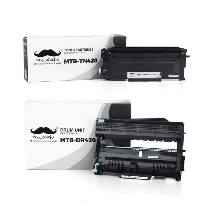 Brother TN420 DR420 Compatible Toner Cartridge and Drum Combo - Moustache®