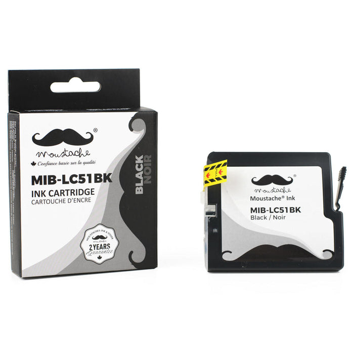 Brother LC51BK Compatible Black Ink Cartridge - Moustache® - 1/Pack