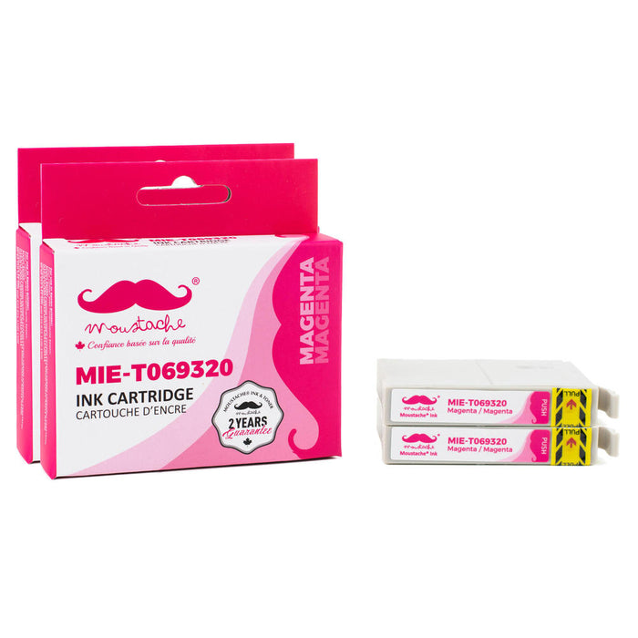 Epson 69 T069320 Compatible Magenta Ink Cartridge - Moustache® - 2/Pack