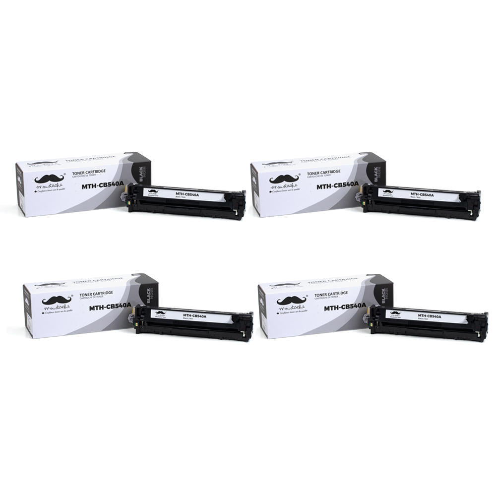 Remanufactured HP 125A CB540A Black Toner Cartridge - Moustache® - 4/Pack