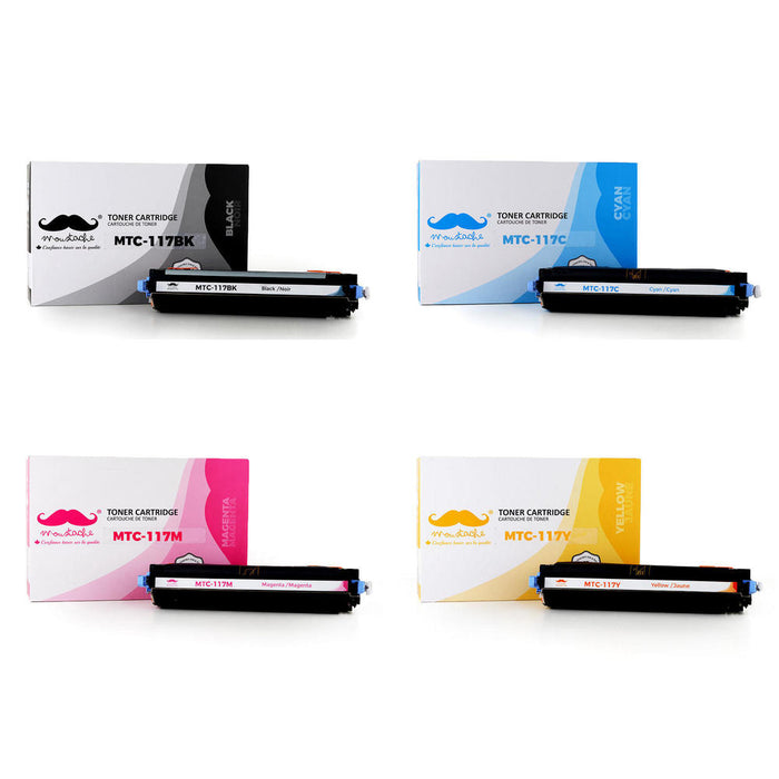 Canon 117 Remanufactured Toner Cartridge Combo BK/C/M/Y - Moustache®