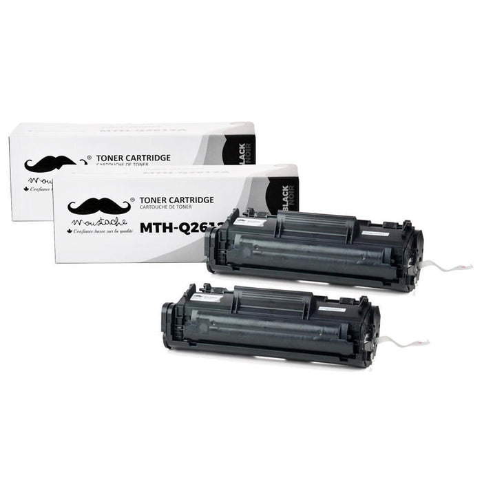 Compatible HP 12A Q2612A Black Toner Cartridge - Moustache® - 2/Pack