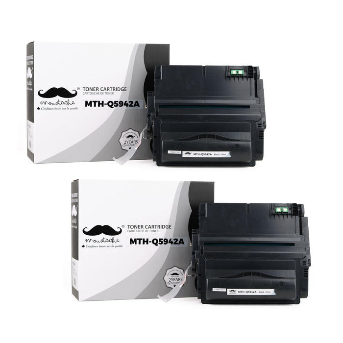 Compatible HP 42A Q5942A Black Toner Cartridge - Moustache® - 2/Pack