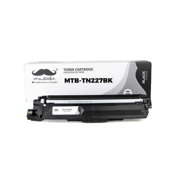 Brother TN227 Compatible Black Toner Cartridge High Yield Version of TN223 - With Chip - Moustache®
