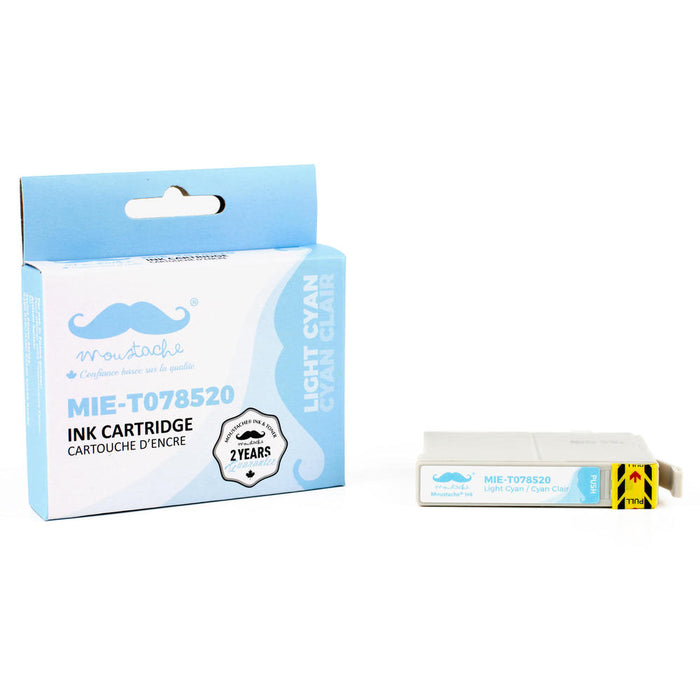 Epson 78 T078520 Compatible Light Cyan Ink Cartridge - Moustache® - 1/Pack