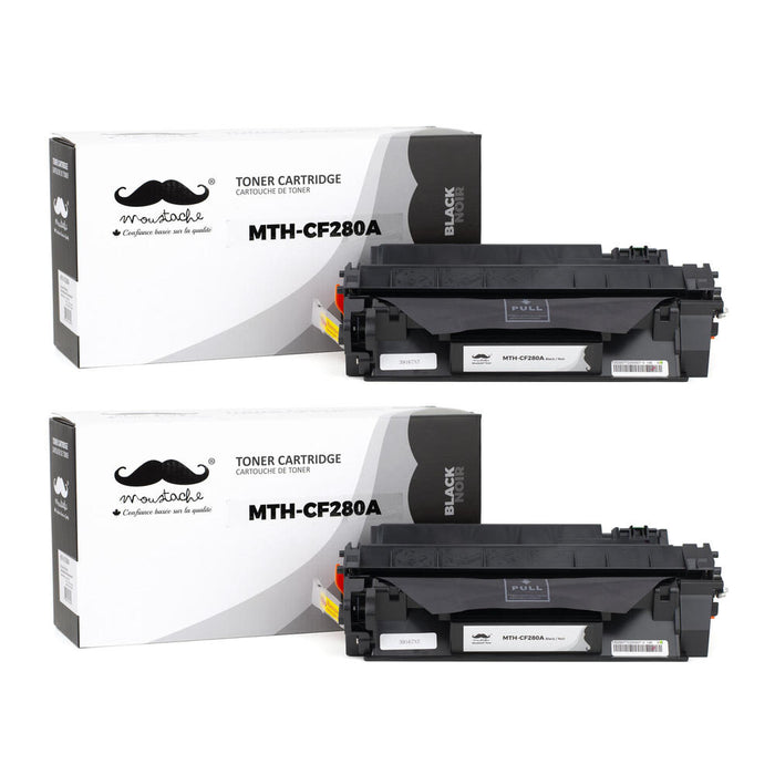 Compatible HP 80A CF280A Black Toner Cartridge - Moustache® - 2/Pack