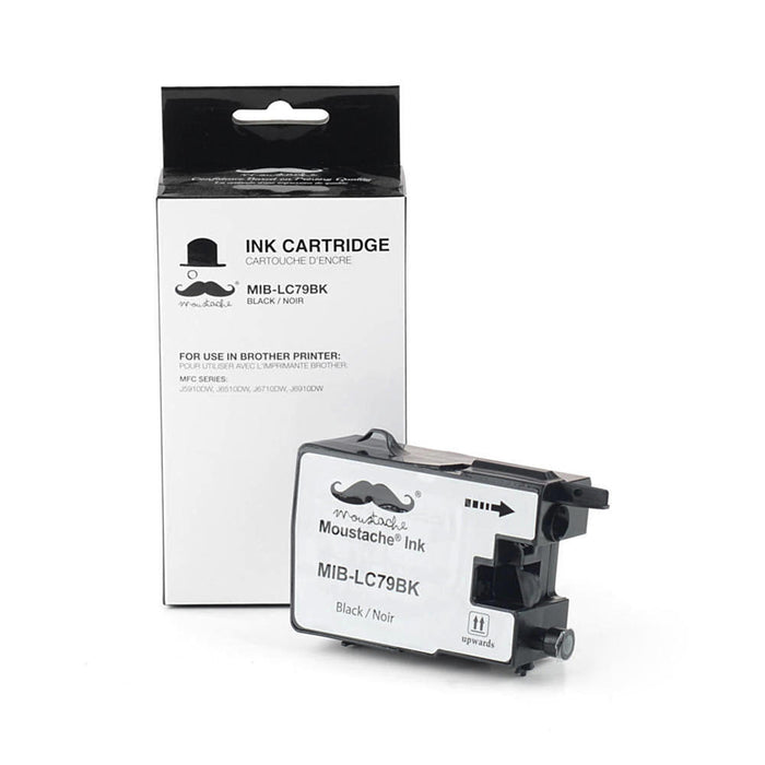 Brother LC79BK Compatible Black Ink Cartridge Extra High Yield - Moustache®