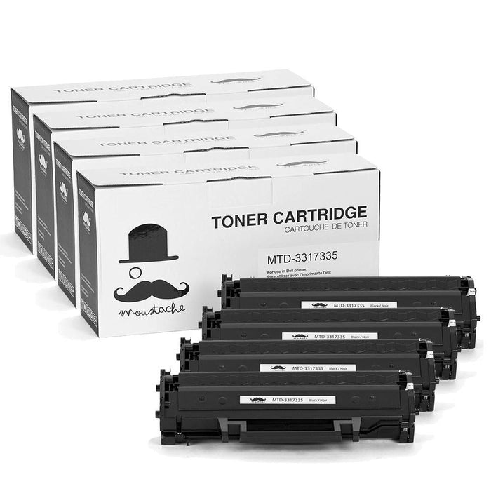 Dell 331-7335 HF442 Compatible Black Toner Cartridge for Dell B1160/B1160W Printer - Moustache® - 4/Pack