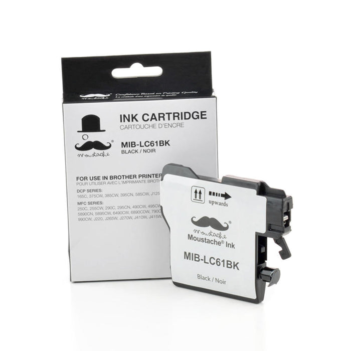 Brother LC61BK Compatible Black Ink Cartridge - Moustache® - 1/Pack