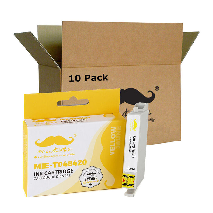 Epson 126 T126420 Compatible Yellow Ink Cartridge High Yield - Moustache® - 10/Pack