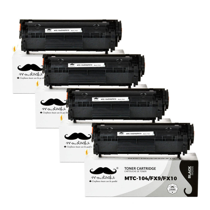 Canon FX9 FX10 Compatible Black Toner Cartridge - Moustache® - 4/Pack