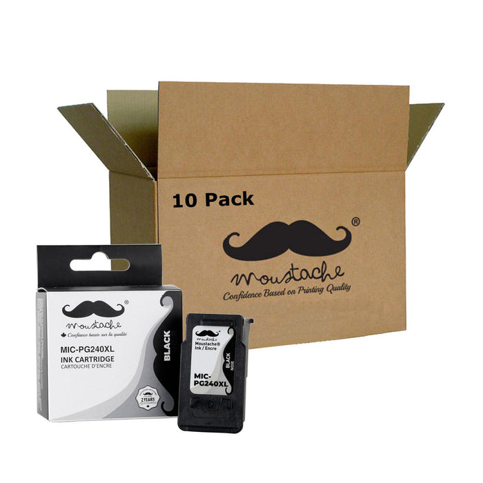 Canon PG-240XL Remanufactured Black Ink Cartridge High Yield - Moustache® - 10/Pack