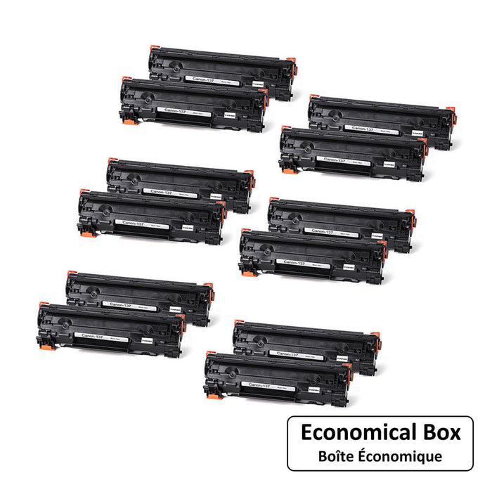 Canon 137 9435B001 Compatible Black Toner Cartridge - Economical Box - 12/Pack