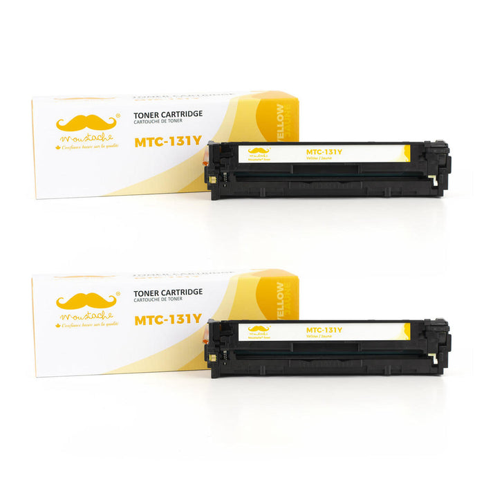 Canon 131Y 6269B001AA Remanufactured Yellow Toner Cartridge - Moustache® - 2/Pack