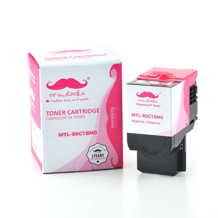 Lexmark 80C1SM0 Compatible Magenta Toner Cartridge - Moustache®