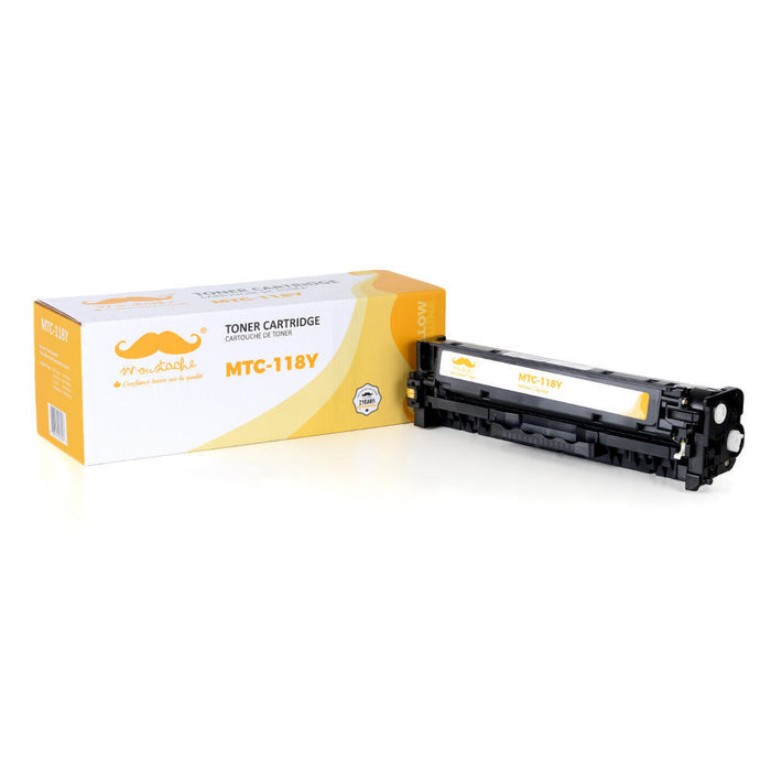 Canon 118Y 2659B001AA Remanufactured Yellow Toner Cartridge - Moustache® - 1/Pack