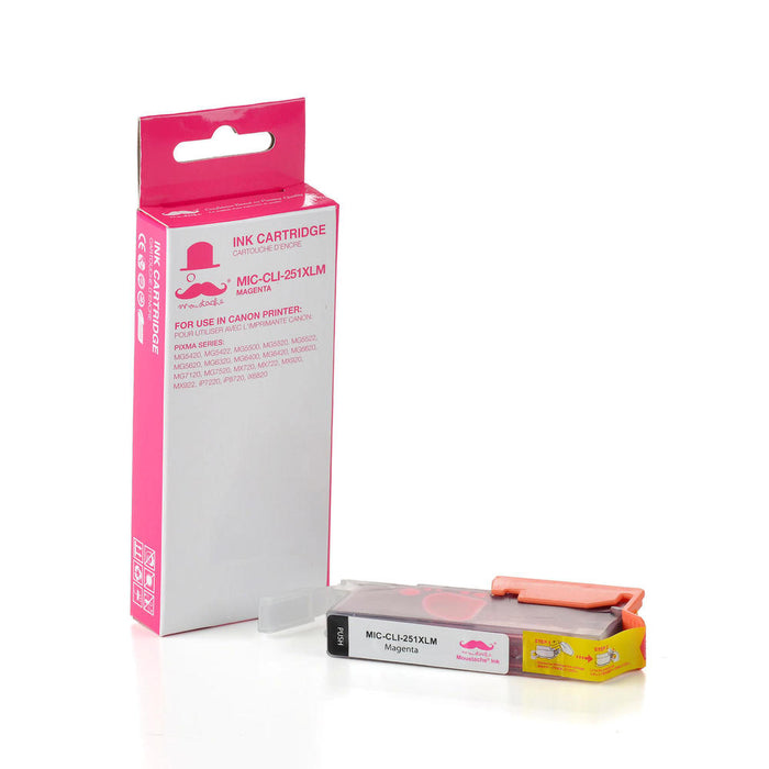 Canon CLI-251XLM Compatible Magenta Ink Cartridge (6450B001) - Moustache® - 1/Pack