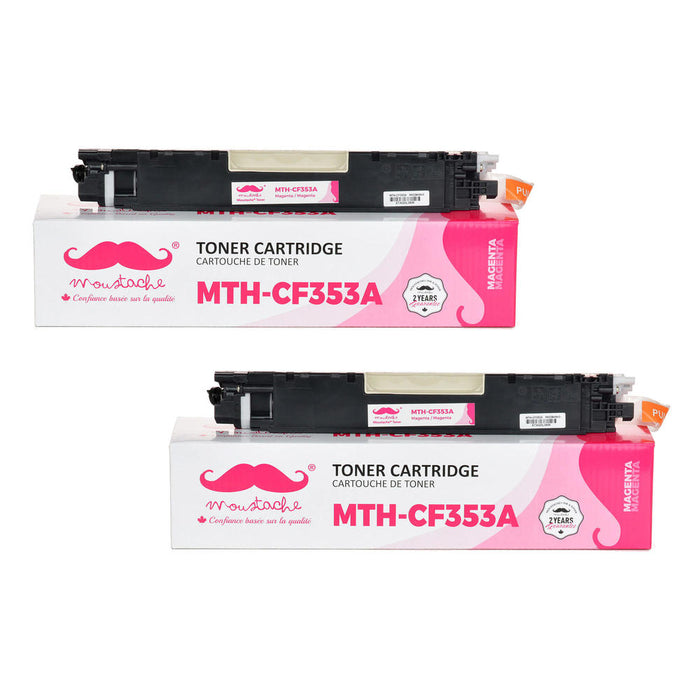 Compatible HP 130A CF353A Magenta Toner Cartridge - Moustache® - 2/Pack