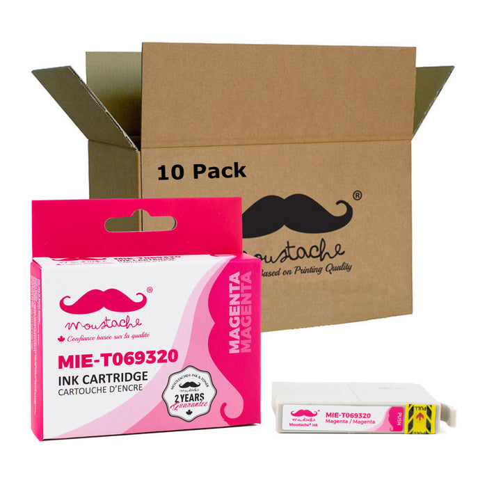 Epson 69 T069320 Compatible Magenta Ink Cartridge - Moustache® - 10/Pack