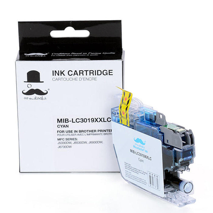 Brother LC3019C Compatible Cyan Ink Cartridge Extra High Yield - Moustache®